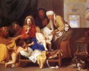 夏尔 勒 布伦 : Holy Family with the Adoration of the Child
